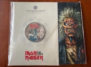 Moneda IRON MAIDEN £5 UK Color SC