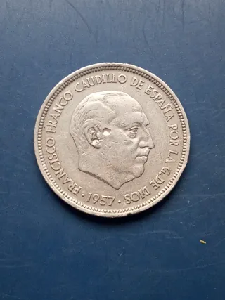 50 Pesetas 1957 *60 "Dos Plumas"