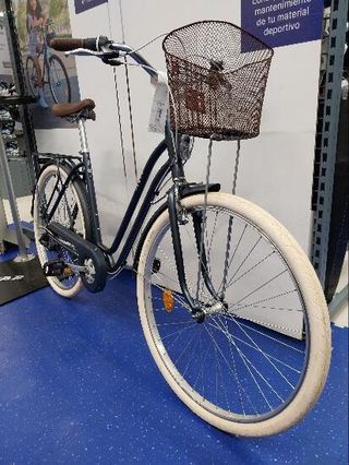 Bicicleta urbana clásica Elops 520 cuadro bajo 28 pulgadas