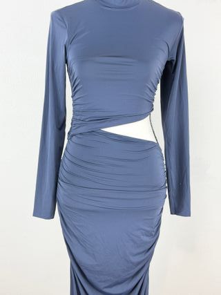 Abito Zara Cut Out Blu Tg S