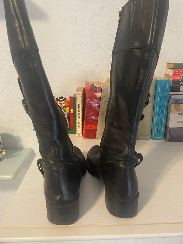 Stivali donna pelle neri n.38
