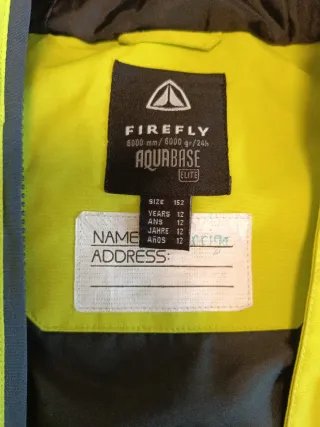 Anorak esquí Firefly Talla 12