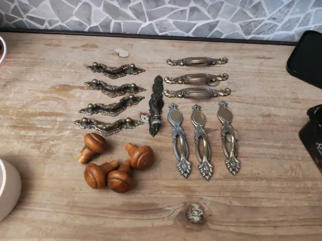 Lote Tiradores Antiguos Metal