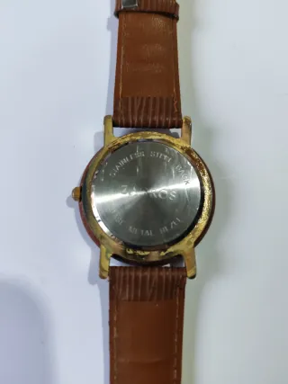 Reloj Zagros Caballero Marrón y Dorado.