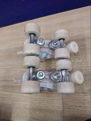 Patines 4 Ruedas Niños Oxelo Quad 100 Blanco