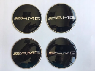 Chapas de centro de rueda mercedes amg negro 65mm