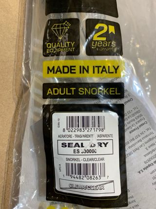 Tubo Snorkel Cressi Seal Dry Transparente