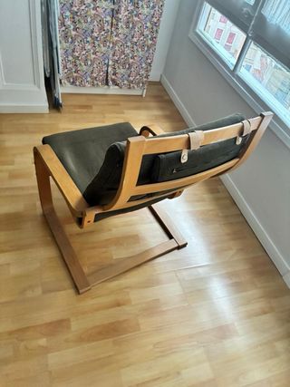 Silla de madera y tela