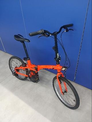 Bicicleta plegable btwin naranja