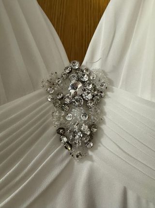 Vestido de novia precioso de gasa talla 52 (novia)