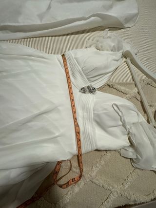 Vestido de novia precioso de gasa talla 52 (novia)