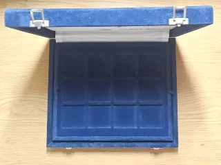 2 Estuches Expositor Monedas Azul