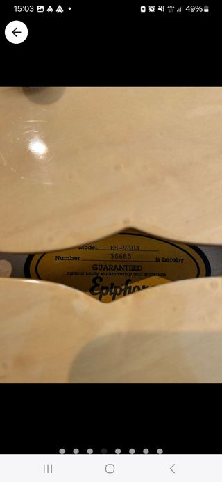 Guitarra Epiphone ES-930J Made in Japan Sorrento