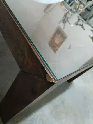 Mesa de centro Banak madera y cristal