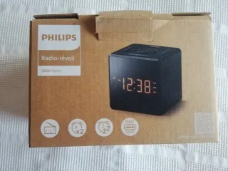 Radio Reloj Despertador Philips Negro