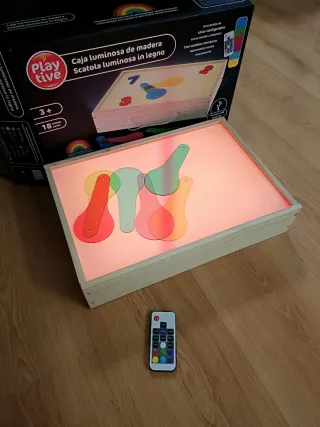 Caja Luminosa Madera Montessori Play Tive