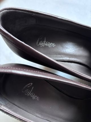 Mocasines Castañer tacón marrón