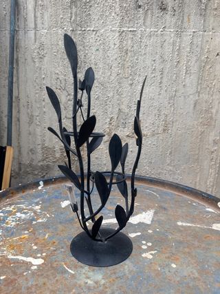 Candelabro Decorativo Negro y Transparente