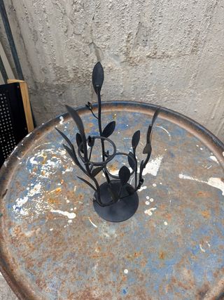 Candelabro Decorativo Negro y Transparente