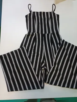 Mono largo de tirantes a rayas