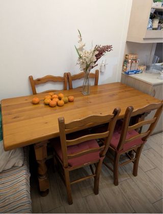Mesa Comedor Provenzal + 4 Sillas
