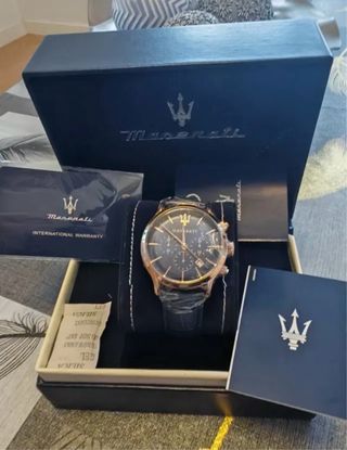 Reloj Maserati Cronógrafo Azul y Dorado