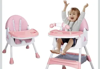 Trona bebé rosa muy nueva