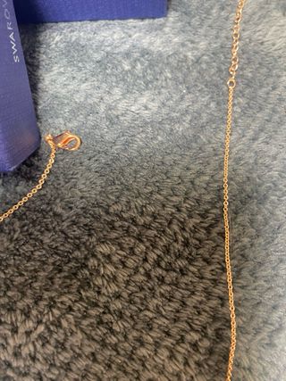 Collar Cisne Swarovski Rosa Dorado