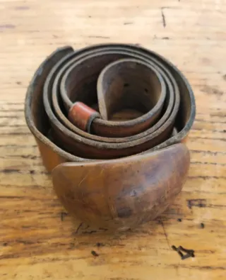 Cinturón Vintage Cuero y Madera