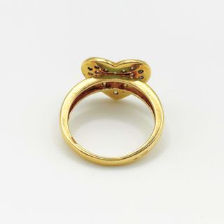 Anillo Oro 18K, Corazón, 4.84gr, T-13