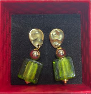 Conjunto cristal azul, verde, morado o turquesa