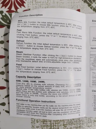 Calienta biberones blanco