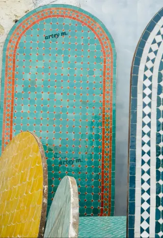 Mesas de mosaico artesanales