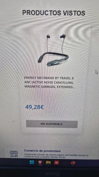 Auriculares Energy Sistem Travel 8 sin abrir.