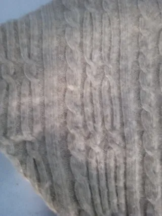 Vestido de punto trenzado beige