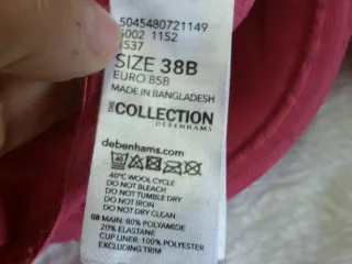 Sutiã Debenhams 38B Rosa com Aro e Acolchoado