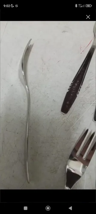 12 tenedores acero inoxidable