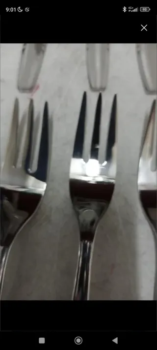 12 tenedores acero inoxidable