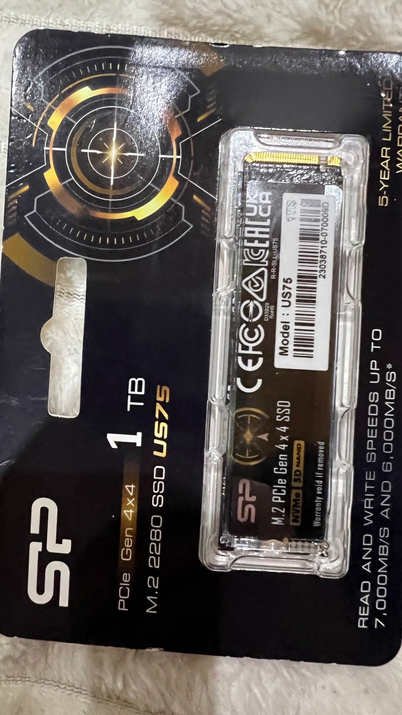 SSD M.2 NVMe 1TB PCIe Gen4 US75 afbeelding 4