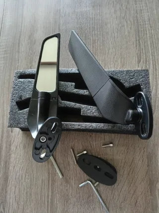 Juego Espejos Moto Negro YGJM-0010