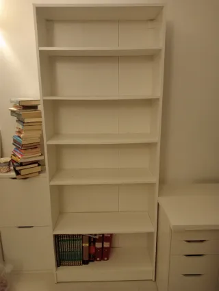 Estantería librería blanca de madera