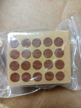 4 Paquetes Tapones Adhesivos Roble Oscuro