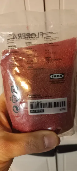 Sabbia decorativa FLORERA Ikea rossa
