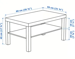 Mesa de centro cristal y madera wengué
