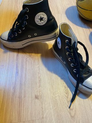 Converse All Star Plataforma Cuero Talla 36