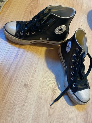 Converse All Star Plataforma Cuero Talla 36