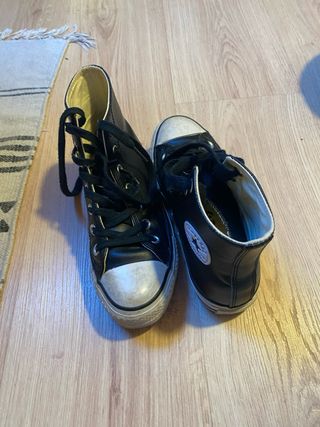 Converse All Star Plataforma Cuero Talla 36