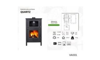 Estufa de Leña  Nueva con Horno 9kW BAR1006