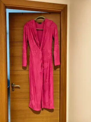 Vestido rosa fucsia zara invitada