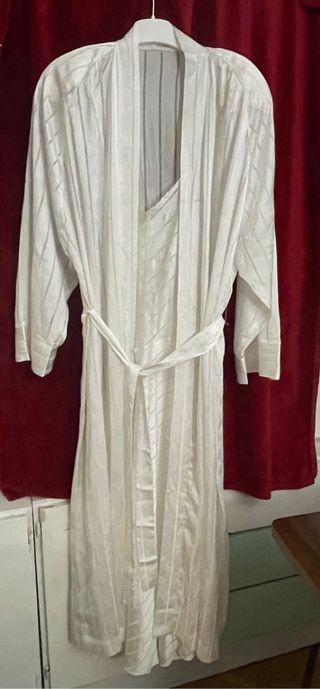 Camisón y Bata Lencera Nina Ricci Blanco a medida